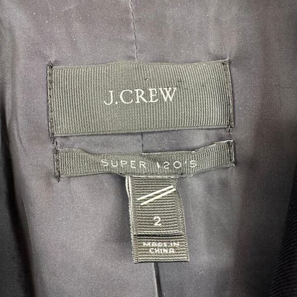 J. Crew Dark Navy Sidney Super 120's Wool Lined Blazer - Picture 4 of 7